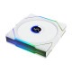 LIAN LI �磻��쥹 ARGB�ե��� UNI FAN TL Wireless LCD 120 White (1pcs) 12TLLCD1W1W LCD��� ���ž 1�ĥѥå� �ۥ磻�� �ڥ���󥻥��Բġ��̳�ƻ����Υ�������Բġ�