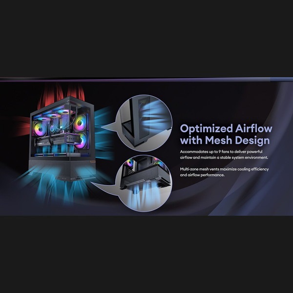 Okinos PC������ Aqua 6 Infinity ATX�б��ߥɥ륿� �ԥ顼�쥹PC������ ARGB PWM�ե���3��ɸ����� ����9��ե�������б� ����360mm�饸�������б� �֥�å��ڥ���󥻥��Բġ��̳�ƻ����Υ�������Բġ�