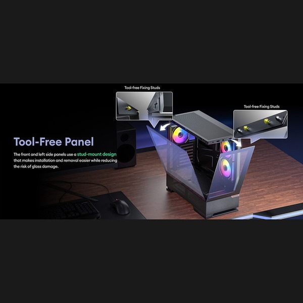 Okinos PC������ Aqua 6 Infinity ATX�б��ߥɥ륿� �ԥ顼�쥹PC������ ARGB PWM�ե���3��ɸ����� ����9��ե�������б� ����360mm�饸�������б� �֥�å��ڥ���󥻥��Բġ��̳�ƻ����Υ�������Բġ�