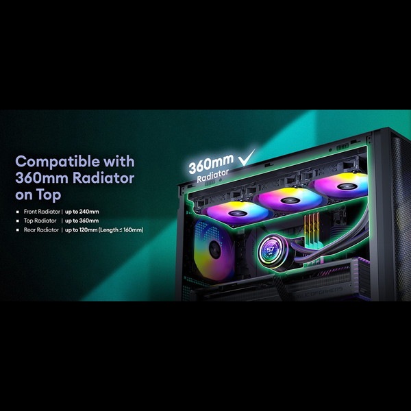 Okinos PC������ 612 C ARGB ATX�б� �ߥɥ륿� ARGB�ե���4��ɸ����� ����10��120mm�ե�������б� �֥�å��ڥ���󥻥��Բġ��̳�ƻ����Υ�������Բġ�