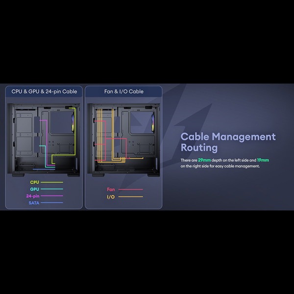 Okinos PC������ 612 C ARGB ATX�б� �ߥɥ륿� ARGB�ե���4��ɸ����� ����10��120mm�ե�������б� �֥�å��ڥ���󥻥��Բġ��̳�ƻ����Υ�������Բġ�