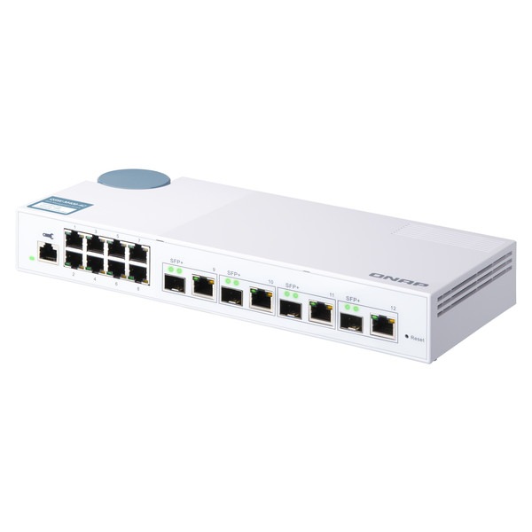 QNAP マネージドスイッチ QSW-M408-4C SMBネットワークデプロイ用 エントリーレベルの10GbE L2 Webマネージドスイッチ 4 x 10GbE SFP+/RJ45コンボポート / 8 x RJ45 ギガビットイーサネットポート 【お取り寄せ商品です/納期都度対応】