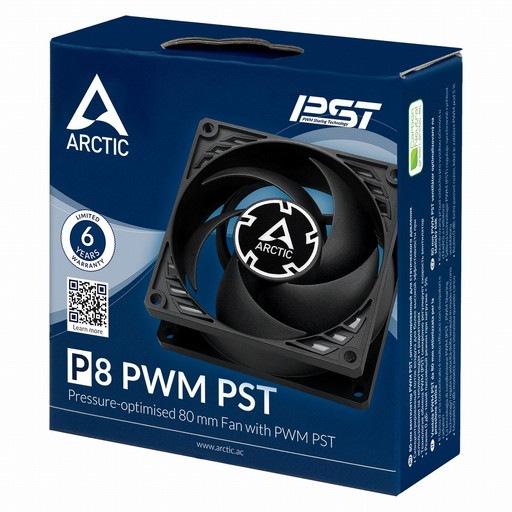 ARCTIC ACFAN00150A ケースファン P8 PWM PST(BLACK) 【キャンセル不可・北海道沖縄離島配送不可】