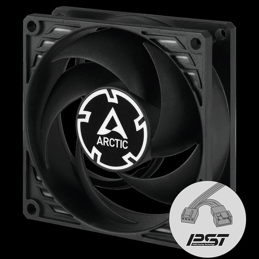 ARCTIC ACFAN00150A ケースファン P8 PWM PST(BLACK) 【キャンセル不可・北海道沖縄離島配送不可】