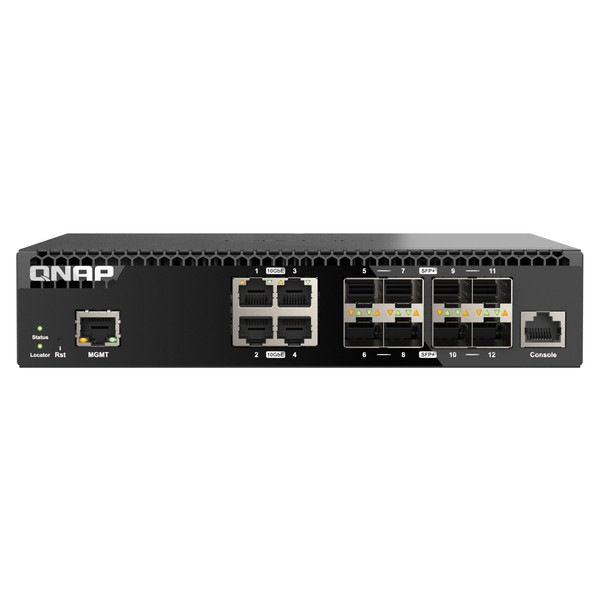 QNAP �ޥ͡����ɥ����å� QSW-M3212R-8S4T ��®�ͥåȥ���� �ϡ��ե磻�ɥ�å��ޥ���ȷ� �ե� 10GbE L2 8 x 10GbE SFP + / 4 x 10GbE RJ45 �����å��󥰥ե��֥�å���240 Gbps �Ÿ���¢�ڤ����󤻾��ʤǤ�/Ǽ�������б���