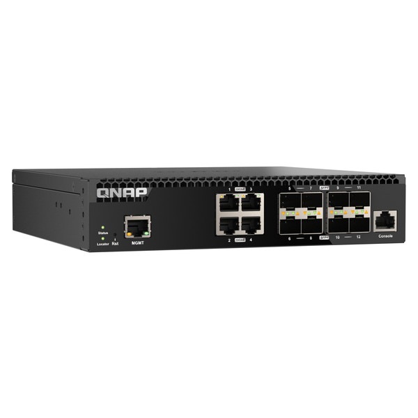 QNAP �ޥ͡����ɥ����å� QSW-M3212R-8S4T ��®�ͥåȥ���� �ϡ��ե磻�ɥ�å��ޥ���ȷ� �ե� 10GbE L2 8 x 10GbE SFP + / 4 x 10GbE RJ45 �����å��󥰥ե��֥�å���240 Gbps �Ÿ���¢�ڤ����󤻾��ʤǤ�/Ǽ�������б���