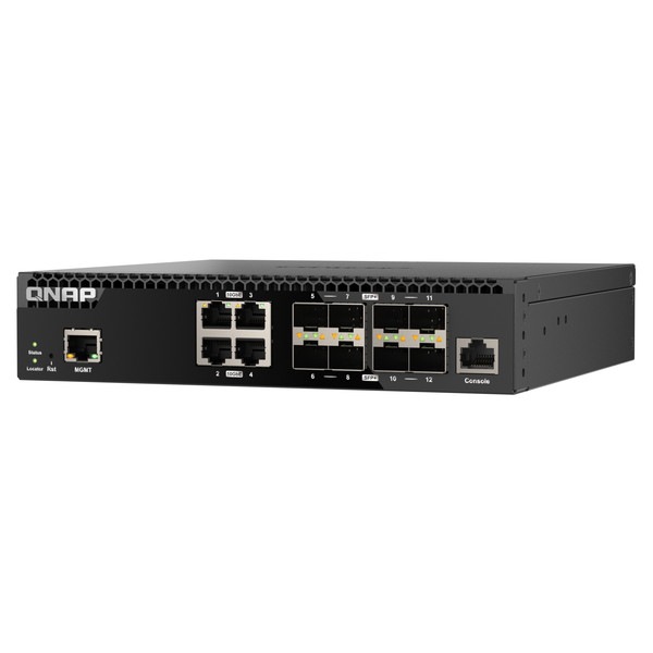 QNAP �ޥ͡����ɥ����å� QSW-M3212R-8S4T ��®�ͥåȥ���� �ϡ��ե磻�ɥ�å��ޥ���ȷ� �ե� 10GbE L2 8 x 10GbE SFP + / 4 x 10GbE RJ45 �����å��󥰥ե��֥�å���240 Gbps �Ÿ���¢�ڤ����󤻾��ʤǤ�/Ǽ�������б���