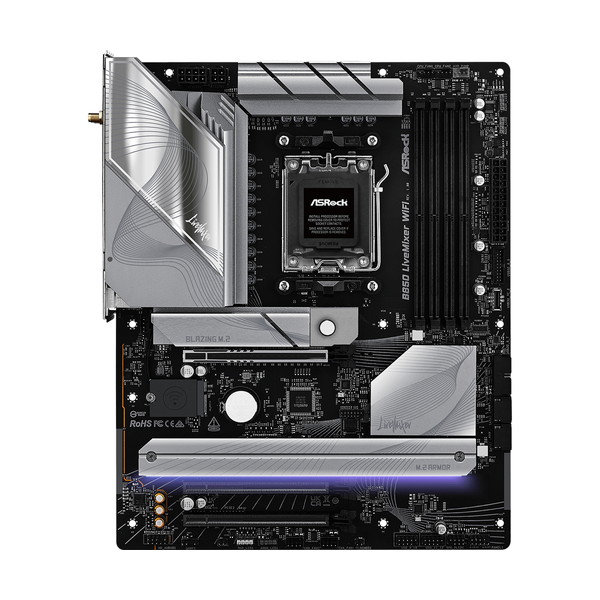 ASRock �ޥ����ܡ��� B850 LiveMixer WiFi  AMD AM5 ATX DDR5 PCIe 5.0 Wi-Fi7 ̵��LAN��� �ۿ��Ը��� ���ȥ꡼�ޡ� ���ꥨ������ �����ߥ� �ۿ� �ޥ��� �������å� �ڥ���󥻥��Բġ��̳�ƻ����Υ�������Բġ�
