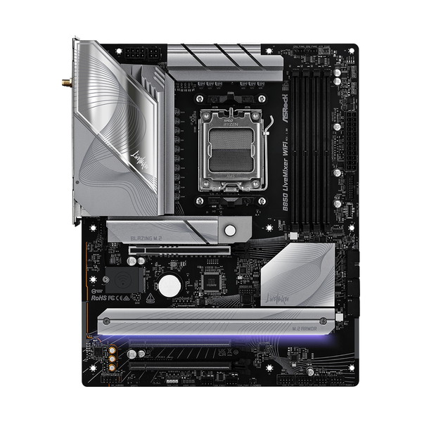 ASRock �ޥ����ܡ��� B850 LiveMixer WiFi  AMD AM5 ATX DDR5 PCIe 5.0 Wi-Fi7 ̵��LAN��� �ۿ��Ը��� ���ȥ꡼�ޡ� ���ꥨ������ �����ߥ� �ۿ� �ޥ��� �������å� �ڥ���󥻥��Բġ��̳�ƻ����Υ�������Բġ�