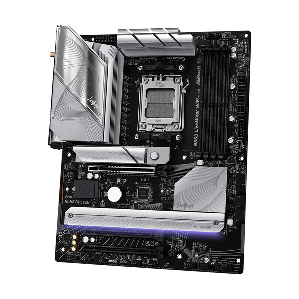 ASRock �ޥ����ܡ��� B850 LiveMixer WiFi  AMD AM5 ATX DDR5 PCIe 5.0 Wi-Fi7 ̵��LAN��� �ۿ��Ը��� ���ȥ꡼�ޡ� ���ꥨ������ �����ߥ� �ۿ� �ޥ��� �������å� �ڥ���󥻥��Բġ��̳�ƻ����Υ�������Բġ�
