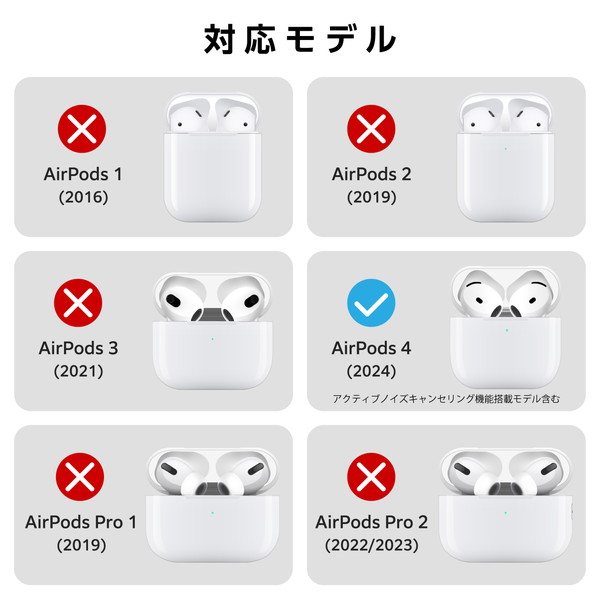 ELECOM ���쥳�� AVA-AP06TSLFCBU AirPods 4 ������ �� �Ѿ׷� ���С� �� �磻��쥹 / MagSafe �����б� �� �׷�ۼ� ��ɻ� ����ӥ��� TOUGH SLIM LITE �֥롼 �ڥ���󥻥��Բġ��̳�ƻ����Υ�������Բġ�