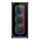 Sharkoon �ߥɥ륿� PC������ AK5G RGB Black SHA-AK5G-RGB-BK �������饹�ѥͥ� 120mm ARGB�ե����4 ɸ����� ATX mini-ITX micro ATX �б� �֥�å� �ڥ���󥻥��Բġ��̳�ƻ����Υ�������Բġ�