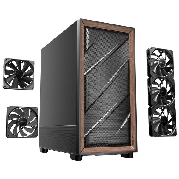 Antec �ߥɥ륿�PC������ FLUX SE �֥�å� �ں� �������饹�ѥͥ� �۲���������� 120mm�ե��� 5��ɸ����� ΢�����ޥ����ܡ����б� �ڥ���󥻥��Բġ��̳�ƻ����Υ�������Բġ�