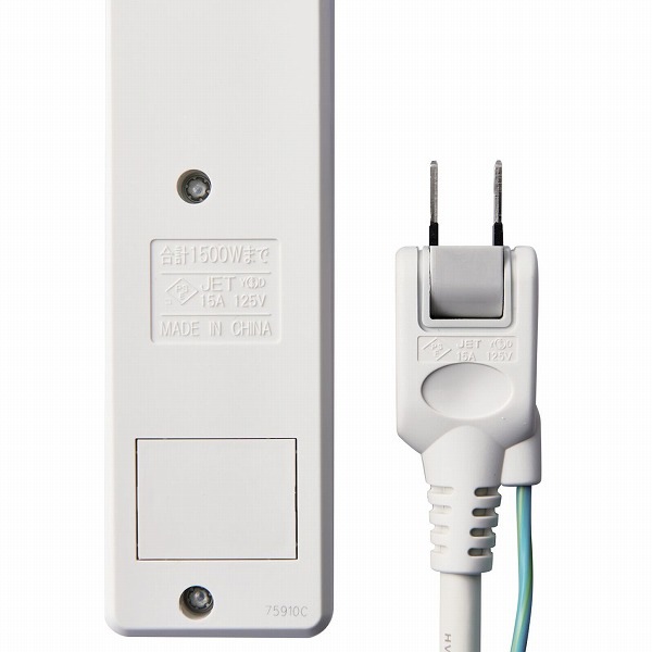 ELECOM エレコム T-T1C-3425WH 3pinタップ ホコリシャッター付 4個口 2.5m ホワイト 【キャンセル不可・北海道沖縄離島配送不可】