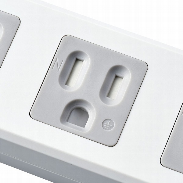 ELECOM エレコム T-T1C-3425WH 3pinタップ ホコリシャッター付 4個口 2.5m ホワイト 【キャンセル不可・北海道沖縄離島配送不可】