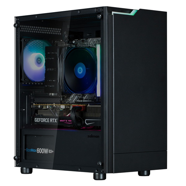 【即納激安】RX9060XT8GB搭載ゲーミングPCフルセット✨新品ケース✨T4 8809213762246 ZALMAN T4 PLUS Black ブラック ミニタワー PCケース