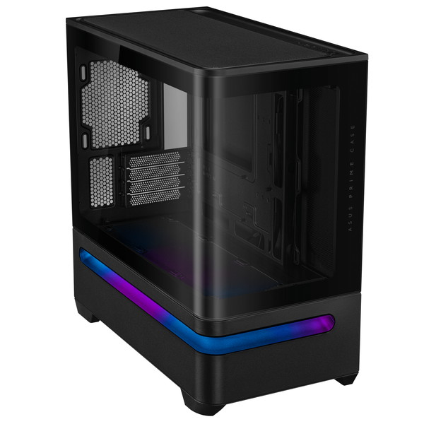 ASUS Prime AP202 PCケース PRIME AP202 TG BLACK ドライブベイ:2x2.5インチ/3.5インチ CPUクーラーの最大高さ:175mm 寸法:441x236x460mm 拡張スロット4【キャンセル不可・北海道沖縄離島配送不可】