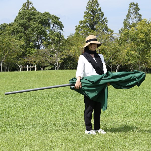 不二貿易 アルミパラソル 240cm グリーン TJB004 商品コード37850【代引・日時指定・キャンセル不可・北海道沖縄離島配送不可】 -お取リ寄せ-