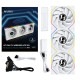 LIAN LI �磻��쥹 ARGB�ե��� UNI FAN TL Wireless LCD 120 White (3pcs) 12TLLCD1W3W LCD��� ���ž 3�ĥѥå� �ۥ磻�� �ڥ���󥻥��Բġ��̳�ƻ����Υ�������Բġ�