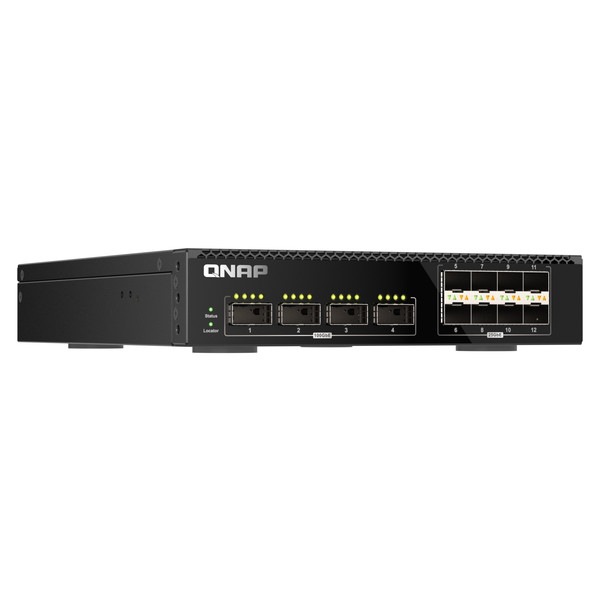QNAP マネージドスイッチ QSW-M7308R-4X 4 x 100GbE QSFP28 ポート/ 8 x 25GbE SFP28 ポートポート数 : 4+8 100GbE L3 Lite Managed スイッチ【お取り寄せ商品です/納期都度対応】
