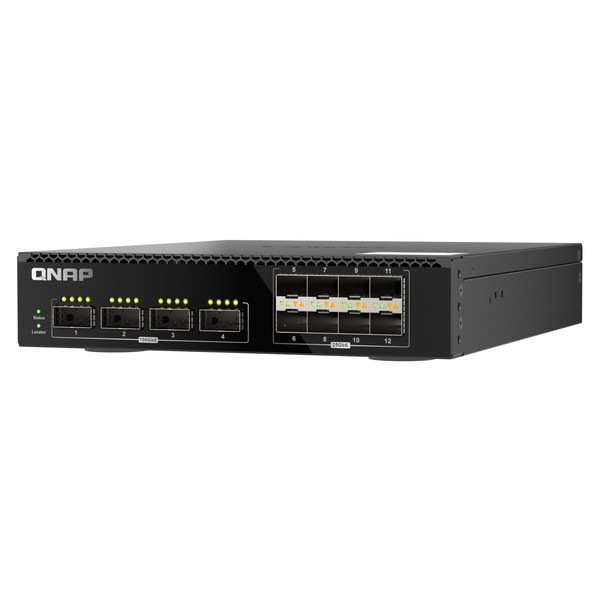 QNAP マネージドスイッチ QSW-M7308R-4X 4 x 100GbE QSFP28 ポート/ 8 x 25GbE SFP28 ポートポート数 : 4+8 100GbE L3 Lite Managed スイッチ【お取り寄せ商品です/納期都度対応】