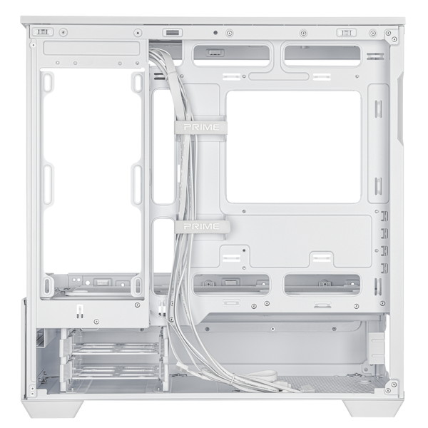 ASUS Prime AP202 PCケース PRIME AP202 TG WHITE ドライブベイ:2x2.5インチ/3.5インチ CPUクーラーの最大高さ:175mm 寸法:441x236x460mm 拡張スロット4【キャンセル不可・北海道沖縄離島配送不可】