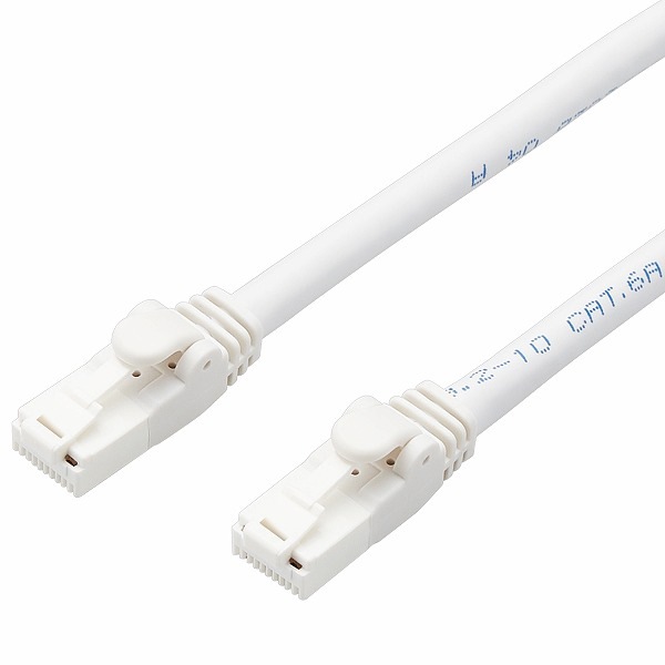 ELECOM エレコム LD-GPAT/WH2/RS LANケーブル CAT6A対応 EU RoHS指令準拠 爪折れ防止 簡易パッケージ仕様 2m ヨリ線 ホワイト 【キャンセル不可・北海道沖縄離島配送不可】
