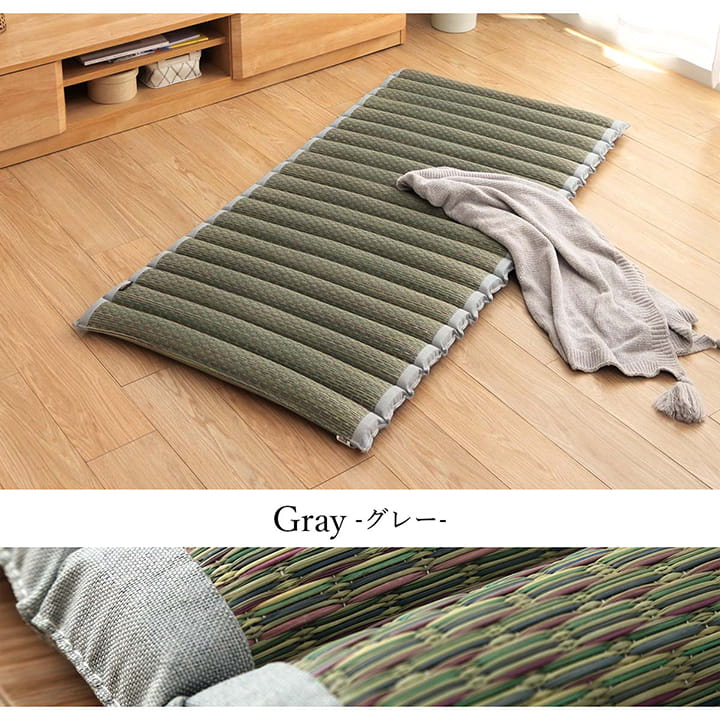イケヒコ い草 マット クッション ポコポコ くつろぎ お昼寝 グレイ 約70×150cm 1122510133601【代引き不可】【北海道沖縄離島は配送不可】-お取り寄せ品-
