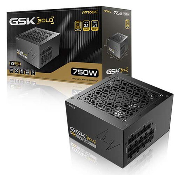 Antec �Ÿ���˥å� GSK750 V2 ATX3.1 ���Ψ���ѵ� 80PLUS GOLD ǧ�ڼ��� 120 mm�ե������ ATX 3.1 PCIe 5.1�б��ե�⥸��顼���Ÿ� ����140 mm ����ѥ��� �ե�⥸��顼�����֥� �����������˺�Ŭ 10ǯ�ݾڡڥ���󥻥��Բġ��̳�ƻ����Υ�������Բġ�