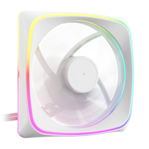 Sharkoon ARGB PWM�ե��� SHARK Lights WT 120mm 3�إ���ߥ͡������ �ۥ磻�� �ڥ���󥻥��Բġ��̳�ƻ����Υ�������Բġ�