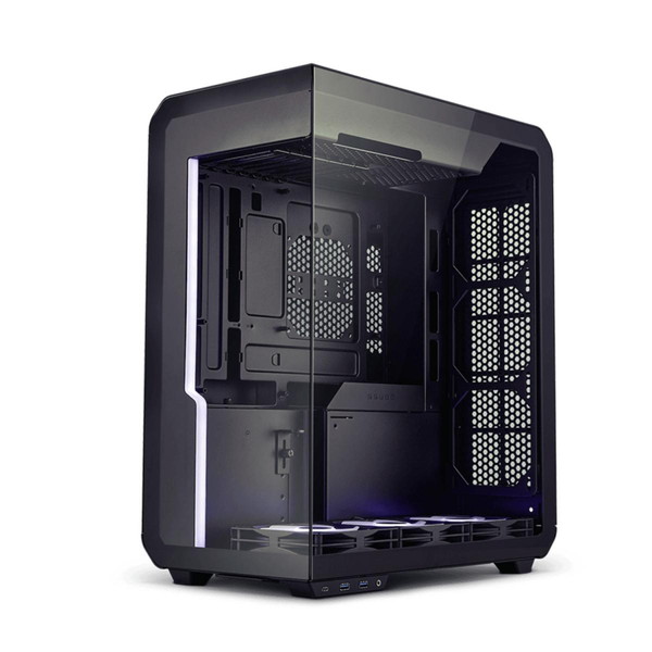 SSUPD �ߥɥ륿� PC������ Xhuttle BK�ʥ֥�å��� SSU-XHUTTLE-BK �ԥ顼�쥹 �������饹�ѥͥ� ATX Micro-ATX Mini-ITX �б� �ڥ���󥻥��Բġ��̳�ƻ����Υ�������Բġ�