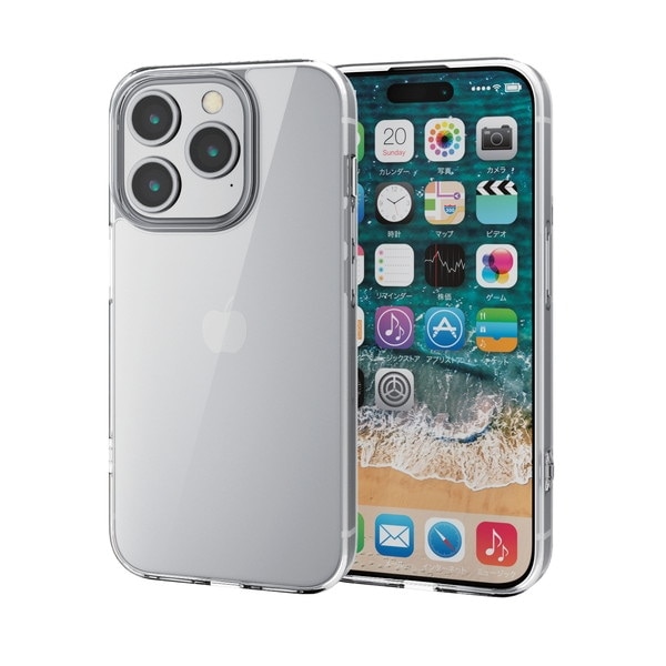 ELECOM エレコム PM-A23CHVCKCR iPhone 15 Pro ハイブリッドケース スタンダード クリア【キャンセル不可・北海道沖縄離島配送不可】