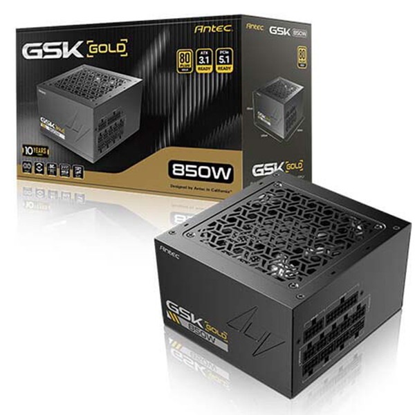 Antec �Ÿ���˥å� GSK850 V2 ATX3.1 ���Ψ���ѵ� 80PLUS GOLD ǧ�ڼ��� 120 mm�ե������ ATX 3.1 PCIe 5.1�б��ե�⥸��顼���Ÿ� ����140 mm ����ѥ��� �ե�⥸��顼�����֥� �����������˺�Ŭ 10ǯ�ݾڡڥ���󥻥��Բġ��̳�ƻ����Υ�������Բġ�