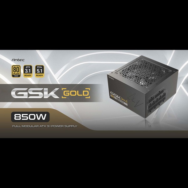Antec �Ÿ���˥å� GSK850 V2 ATX3.1 ���Ψ���ѵ� 80PLUS GOLD ǧ�ڼ��� 120 mm�ե������ ATX 3.1 PCIe 5.1�б��ե�⥸��顼���Ÿ� ����140 mm ����ѥ��� �ե�⥸��顼�����֥� �����������˺�Ŭ 10ǯ�ݾڡڥ���󥻥��Բġ��̳�ƻ����Υ�������Բġ�