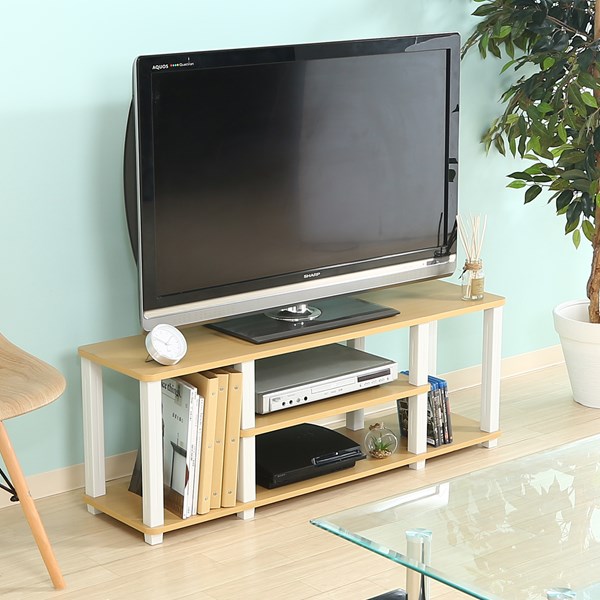 不二貿易 フィット TVラック W110 NA×WH 5070 商品コード99914【代引・日時指定・キャンセル不可・北海道沖縄離島配送不可】 -お取リ寄せ-