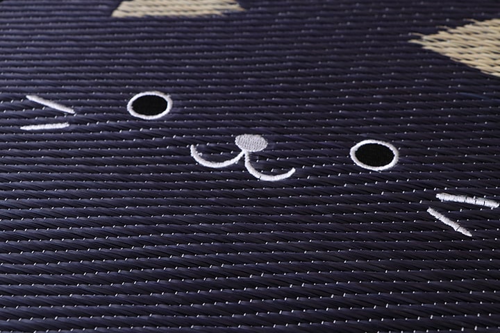 4956642791249 イケヒコ クッション スツール 動物 黒猫 い草 消