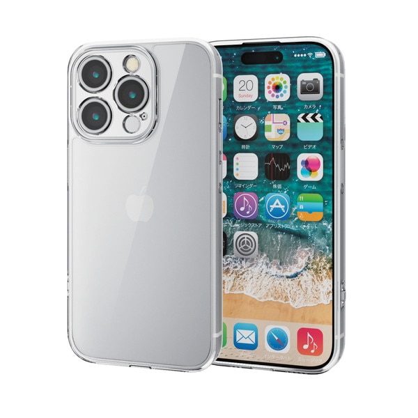 ELECOM エレコム PM-A23CHVCKKCR iPhone 15 Pro ハイブリッドケース 極限保護 クリア【キャンセル不可・北海道沖縄離島配送不可】