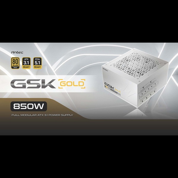 Antec �Ÿ���˥å� GSK850 V2 White ATX3.1 ���Ψ���ѵ� 80PLUS GOLD ǧ�ڼ��� 120 mm�ե������ ATX 3.1 PCIe 5.1�б��ե�⥸��顼���Ÿ� ����140 mm ����ѥ��� �ե�⥸��顼�����֥� �����������˺�Ŭ 10ǯ�ݾ� �ۥ磻�ȡڥ���󥻥��Բġ��̳�ƻ����Υ�������Բġ�