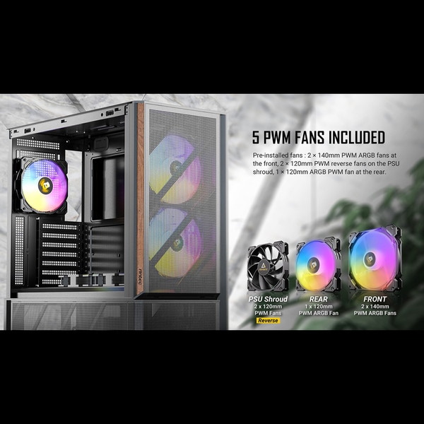 Antec PC������ P30 ARGB ��ѷ�PC������ �ߥɥ륿� ARGB PWM�ե���5�� ATX�б� ����8��120mm�ե�������б� �ȥå�360mm�饸�������б� ARGB�ե��� �ں���� �������饹��� �ڥ���󥻥��Բġ��̳�ƻ����Υ�������Բġ�