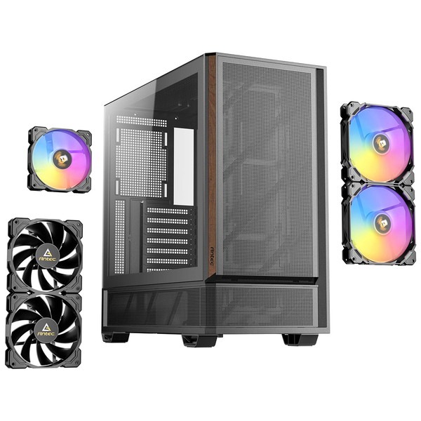 Antec PC������ P30 ARGB ��ѷ�PC������ �ߥɥ륿� ARGB PWM�ե���5�� ATX�б� ����8��120mm�ե�������б� �ȥå�360mm�饸�������б� ARGB�ե��� �ں���� �������饹��� �ڥ���󥻥��Բġ��̳�ƻ����Υ�������Բġ�