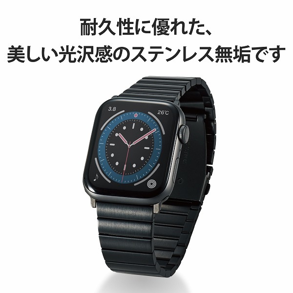 ELECOM 쥳 AW-44BDSS1BK Apple Watch 44 42mm ʎގݎĎ Îݎڎ 1Ϣ̎ ̎ގ׎ ڥ󥻥Բġ̳ƻΥԲġ