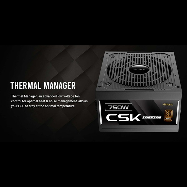 Antec PC�Ÿ���˥å� CSK750DC �֥�å� 750W 80PLUS BRONZE ǧ�ڼ��� ���ѵ� �Ÿ���˥å� �Ų�����ͥ�줿120mm�ե������ �Υ�⥸��顼���� ����ѥ����߷סڥ���󥻥��Բġ��̳�ƻ����Υ�������Բġ�