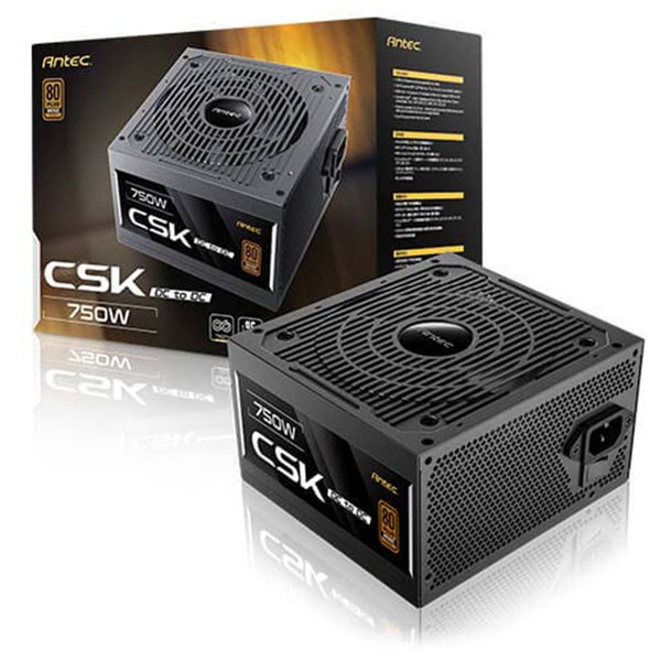 Antec PC�Ÿ���˥å� CSK750DC �֥�å� 750W 80PLUS BRONZE ǧ�ڼ��� ���ѵ� �Ÿ���˥å� �Ų�����ͥ�줿120mm�ե������ �Υ�⥸��顼���� ����ѥ����߷סڥ���󥻥��Բġ��̳�ƻ����Υ�������Բġ�