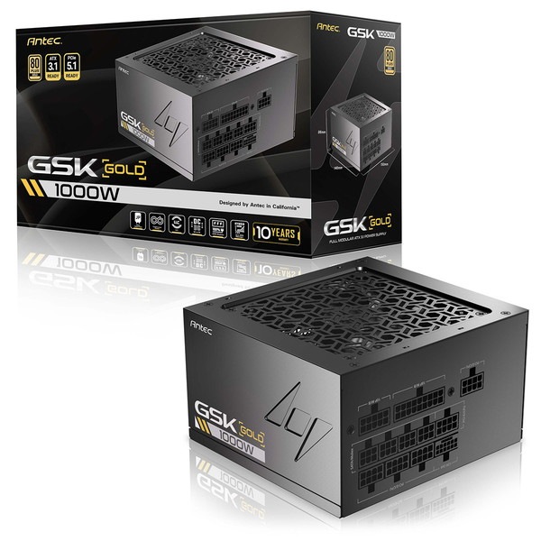 0761345201964 Antec ATX電源 1000W GSK1000 ATX3.1 80PLUS GOLD 認証