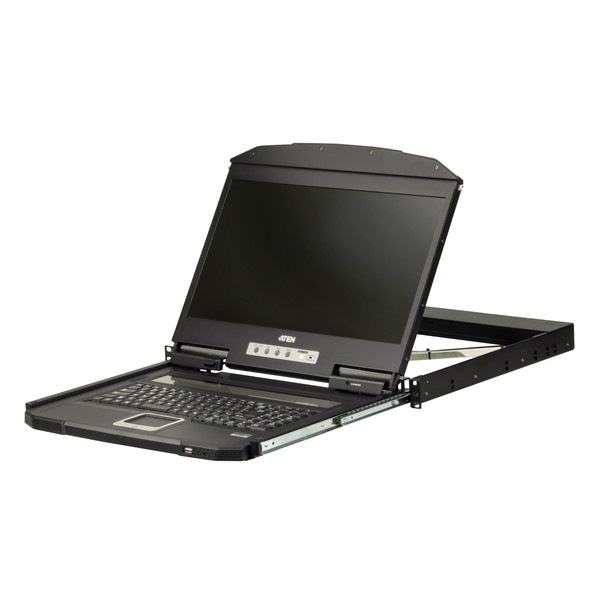 ATEN KVM�ɥ�� CL3100NXJJL USB/VGA�б� ���󥰥륹�饤��LCD���󥽡���ɥ���ʥ��硼�ȥ�å��б��� ���󥰥졼��ڥ���󥻥��Բġ��̳�ƻ����Υ�������Բġ�-������-