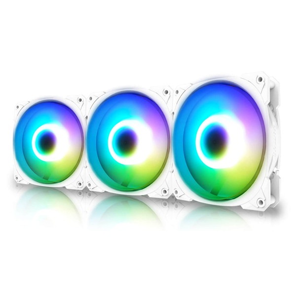 InWin �������ե��� Neptune AN120 PURE �ۥ磻�� IW-FN-AN120P-3PK �Ų��Ű��� ARGB�ե��� 3�ĥѥå� �ڥ���󥻥��Բġ��̳�ƻ����Υ�������Բġ�