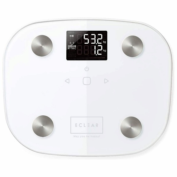 ELECOM エレコム HCS-FS03WH エクリア体組成計 FS03シリーズ ホワイト 【キャンセル不可・北海道沖縄離島配送不可】