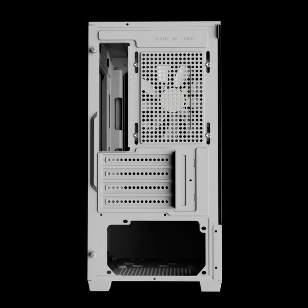 GAMDIAS PCケース Micro-ATX対応 AURA GC9M WH ARGB ホワイト【キャンセル不可・北海道沖縄離島配送不可】