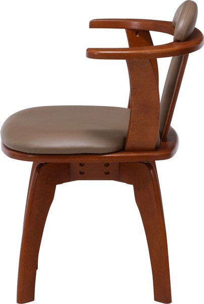 不二貿易 ダイニング 肘付回転チェアー#6270-4A ブラウン 6270-4A 商品コード81236【代引・日時指定・キャンセル不可・北海道沖縄離島配送不可】 -お取リ寄せ-