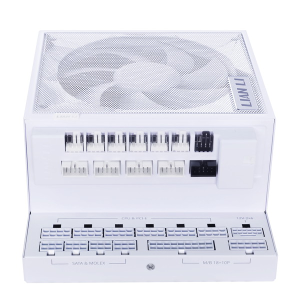 4718466016140 LIAN LI L字型電源ユニット EDGE GOLD 1000W White with